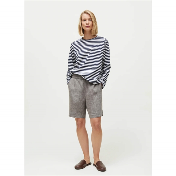 Aiayu Shorts Long Linen, Brown 